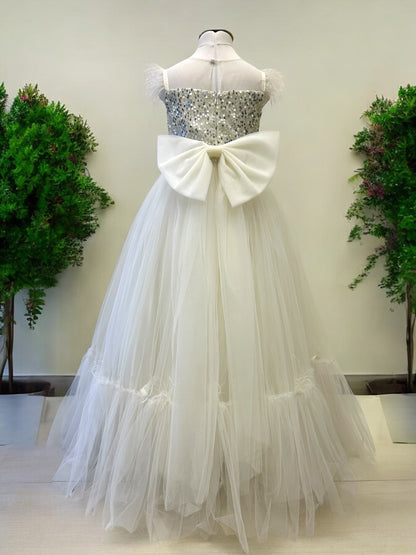 White wedding girl's dress